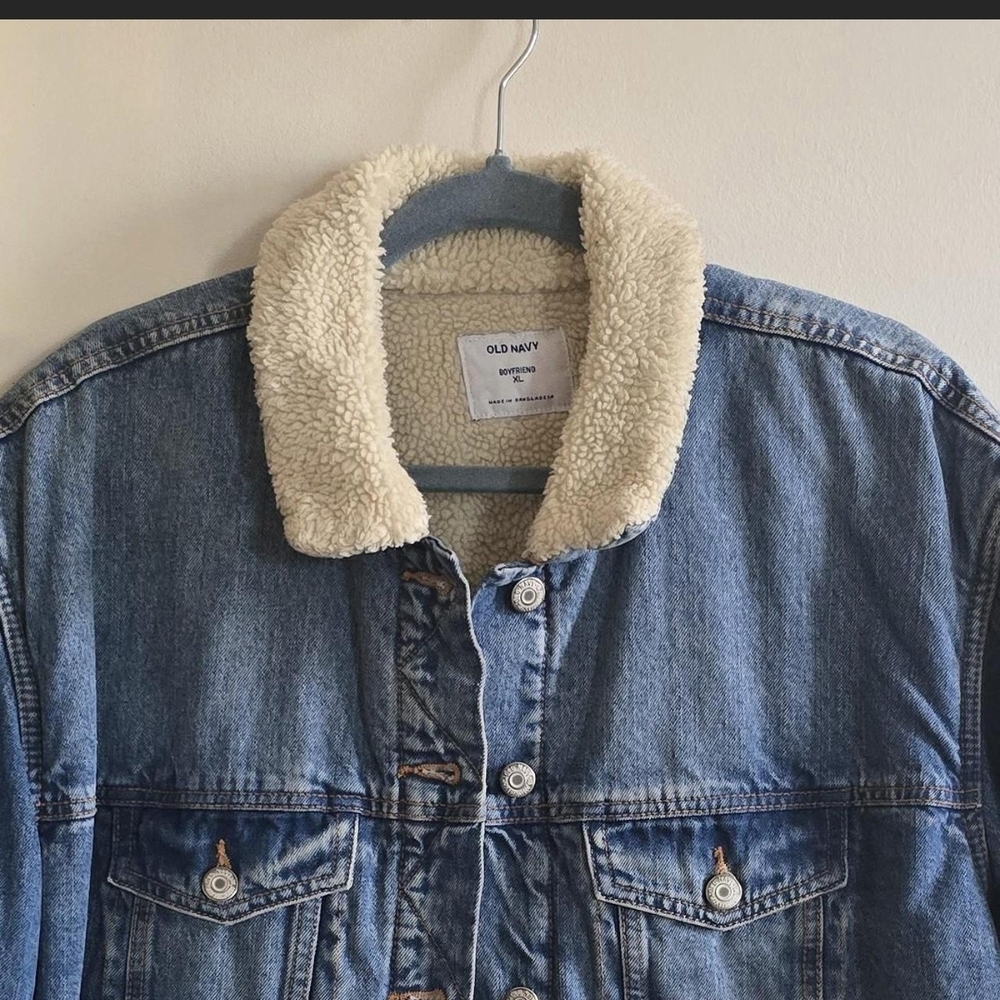 Old Navy Denim Jacket with Sherpa Collar